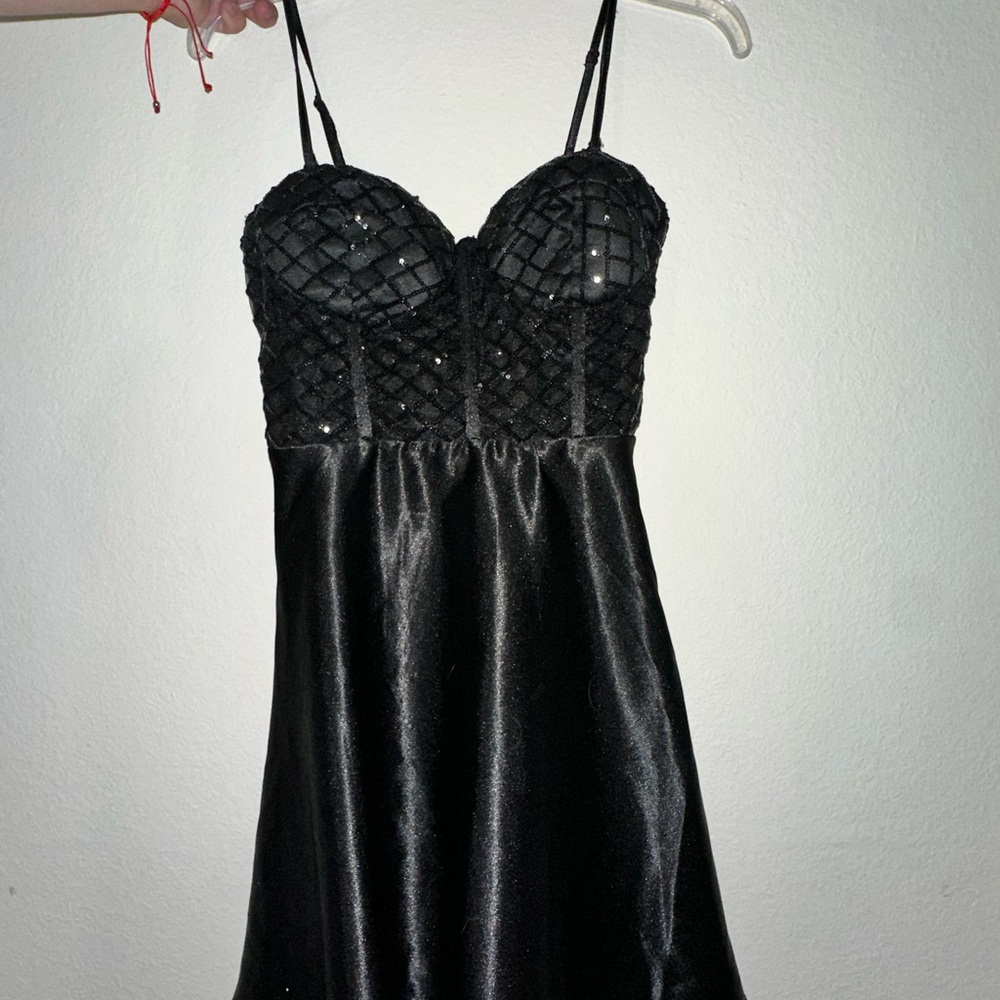 Formal Sequin And Satin Party Dress